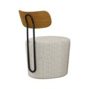 Ver imagem 6 de Poltrona Decorativa 54cm Inter Linho Off White com Bege - Sallar Home