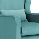 Ver imagem 4 de Poltrona Amamentação Balanço Aurora Veludo Azul Turquesa - Lm Decor