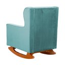 Ver imagem 5 de Poltrona Amamentação Balanço Aurora Veludo Azul Turquesa - Lm Decor