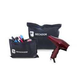 Kit Viagem Secador e Maquiagem Preto 02 Peças Secalux - 2