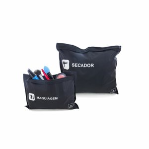 Kit Viagem Secador e Maquiagem Preto 02 Peças Secalux