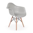 Ver imagem 1 de Cadeira Charles Eames Wood Daw com Braços - Design - Cinza