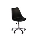 Ver imagem 1 de Cadeira Eiffel Office Giratória Polipropileno Preto Base com Rodinhas Escritório