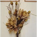 Ver imagem 3 de Arranjo de Flores Magnólias Artificiais Exuberantes com 70cm no Tubo de Vidro | Beleza Atemporal For