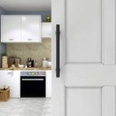 Ver imagem 6 de Puxador para Porta 40cm Redondo para Vidro e Madeira Aço Inox 304 Preto Fosco Pivotante Brinovar