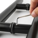 Ver imagem 7 de Puxador para Porta 40cm Redondo para Vidro e Madeira Aço Inox 304 Preto Fosco Pivotante Brinovar