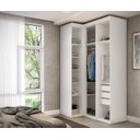 Ver imagem 3 de Guarda Roupa de Canto Reto 3 Portas MDF Lotus Belmax:Branco
