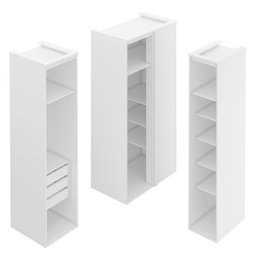 Guarda Roupa de Canto Reto 3 Portas MDF Lotus Belmax:Branco - 6