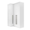 Guarda Roupa de Canto Reto 3 Portas MDF Lotus Belmax:Branco - 4