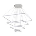 Ver imagem 1 de Lustre Pendente Nordecor Inverse Quadrado 2169-1 com 5 metros Branco Led Bivolt