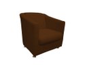 Ver imagem 4 de Kit Namoradeira + 1 Poltrona Decorativa Biane Suede Marrom Pés Cromado Ms Decor