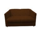 Ver imagem 2 de Kit Namoradeira + 1 Poltrona Decorativa Biane Suede Marrom Pés Cromado Ms Decor