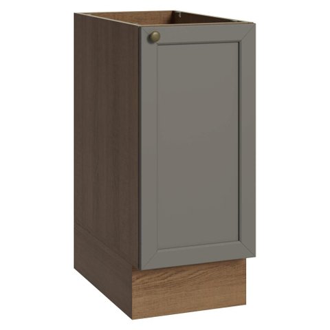 Balcão de Cozinha 35 cm 1 Porta (sem Tampo) Rustic/Cinza Vik Madesa