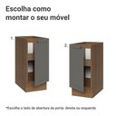 Ver imagem 4 de Balcão de Cozinha 35 cm 1 Porta (sem Tampo) Rustic/Cinza Vik Madesa