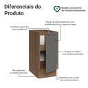 Ver imagem 3 de Balcão de Cozinha 35 cm 1 Porta (sem Tampo) Rustic/Cinza Vik Madesa