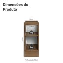Ver imagem 2 de Balcão de Cozinha 35 cm 1 Porta (sem Tampo) Rustic/Cinza Vik Madesa