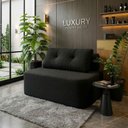 Ver imagem 1 de Sofá Modular Cielo 120cm Recepção Loja Sala de Estar Bouclê Preto - Vimont Moveis