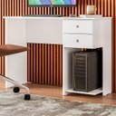 Ver imagem 1 de Mesa Escrivaninha para Escritório Office Mdp Qmovi: Branco
