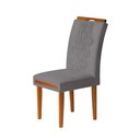 Ver imagem 4 de Kit 2 Cadeiras Estofadas de Jantar Tulipa - Mdf em Veludo Pés em Madeira - Vintage Decor - Grafite