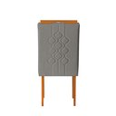 Ver imagem 7 de Kit 2 Cadeiras Estofadas de Jantar Tulipa - Mdf em Veludo Pés em Madeira - Vintage Decor - Grafite