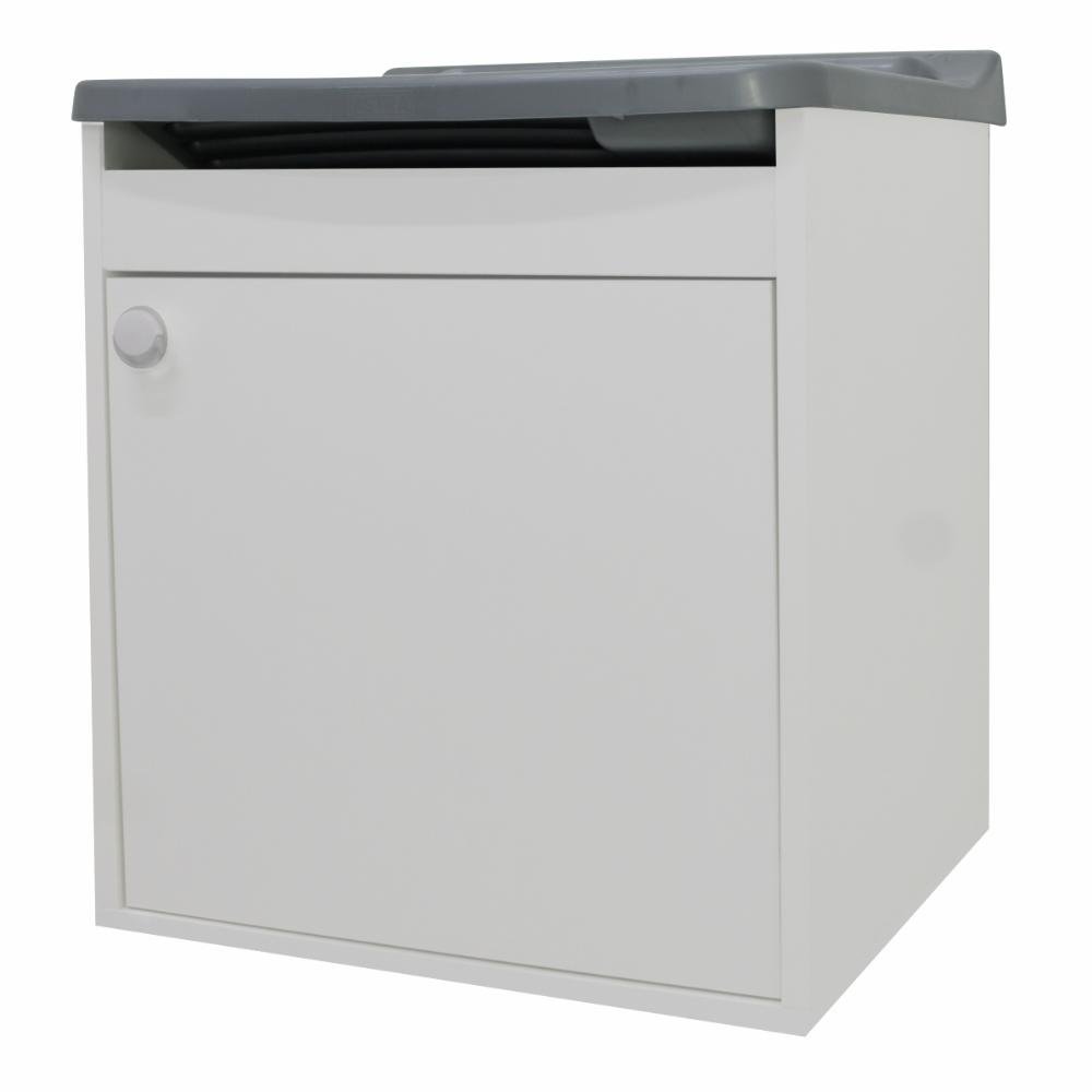 Tanque de Lavanderia 22 Lts + Gabinete Mdf Suspenso + Sifão Cor:cinza - 2