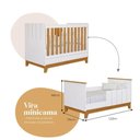 Ver imagem 4 de Berço Minicama Infantil Americano Grade Fixa Regulagem de Altura Mdf Biscoito Permobili Branco