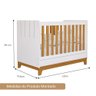 Berço Minicama Infantil Americano Grade Fixa Regulagem de Altura Mdf Biscoito Permobili Branco - 3