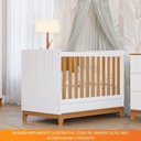 Ver mais imagens de Berço Minicama Infantil Americano Grade Fixa Regulagem de Altura Mdf Biscoito Permobili Branco