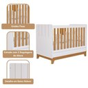 Ver imagem 5 de Berço Minicama Infantil Americano Grade Fixa Regulagem de Altura Mdf Biscoito Permobili Branco