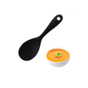 Ver mais imagens de Kit 3 Peças Forro para Air Fryer Quadrada 21cm ,colher de 22 Cm e Colher de 27cm em Silicone Preto -