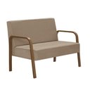 Ver imagem 2 de Poltrona 2 Lugares Jade Braço Madeira Dsalla Suede