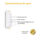 Ver imagem 3 de Kit 20 Painel Plafon Embutir Quadrado Recuado Led 12w Opus - Branco - Bco Neutro 4000k - 110v/220v