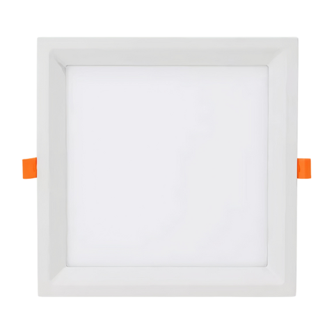 Kit 20 Painel Plafon Embutir Quadrado Recuado Led 12w Opus - Branco - Bco Neutro 4000k - 110v/220v