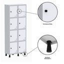 Ver imagem 7 de Roupeiro Aço Linha Light 8 Portas - GR302-8 Cinza-Branco