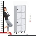 Ver imagem 3 de Roupeiro Aço Linha Light 8 Portas - GR302-8 Cinza-Branco