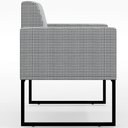 Ver imagem 7 de Kit 02 Poltronas Decorativas Sala Base fixa Metal Helô L02 Pied Poule - Lyam Decor