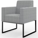 Ver imagem 3 de Kit 02 Poltronas Decorativas Sala Base fixa Metal Helô L02 Pied Poule - Lyam Decor