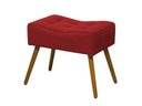 Ver imagem 3 de Kit Poltrona Decorativa Aurora + 1 Puff Retangular Suede Vermelho Pés Madeira Mz Decor