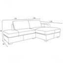Ver imagem 4 de Sofá de Couro com Chaise N.y. 3 Lugares Light Blue 2,74 M - Mempra