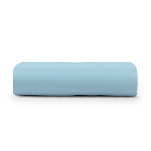 Lençol Avulso Egipicio Solteiro Micropercal 600 Fios Macio sem Elástico - Azul Claro