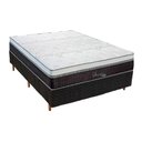 Ver imagem 1 de Cama Box Casal: Colchão Molas Masterpocket Ensacadas Polar Serenatta + Base Crc Rústico Black (