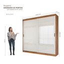 Ver imagem 3 de Guarda Roupa Gramado 2 Portas Correr com Espelhos MDF
