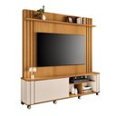 Ver imagem 2 de Painel TV 70" Home Theater Avelyn com Rodizio Cromados e Porta Deslizante H01- D'Rossi