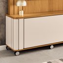 Ver imagem 7 de Painel TV 70" Home Theater Avelyn com Rodizio Cromados e Porta Deslizante H01- D'Rossi