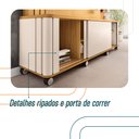 Ver imagem 5 de Painel TV 70" Home Theater Avelyn com Rodizio Cromados e Porta Deslizante H01- D'Rossi