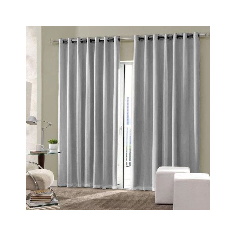 Cortina Blackout de Sala e Quarto em Tecido 3,00 x 2,50 Cinza Claro | Admirare