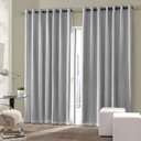 Ver imagem 1 de Cortina Blackout de Sala e Quarto em Tecido 3,00 x 2,50 Cinza Claro | Admirare