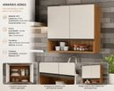 Ver imagem 4 de Armário Aéreo 2 Portas Islândia com Nicho MDF 60cm Cozinha e Lavanderia:Cedro Areia
