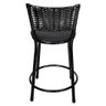 Banquetas Baixa para Cozinha Hawai Preto 2un Assento Preto - 5