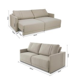 Sofá Patmos 4 Lugares 230cm retrátil e Reclinável  - 2